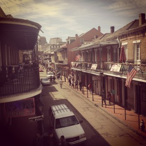 Bourbon Street looks so tame at noon. Leave now while you still can.